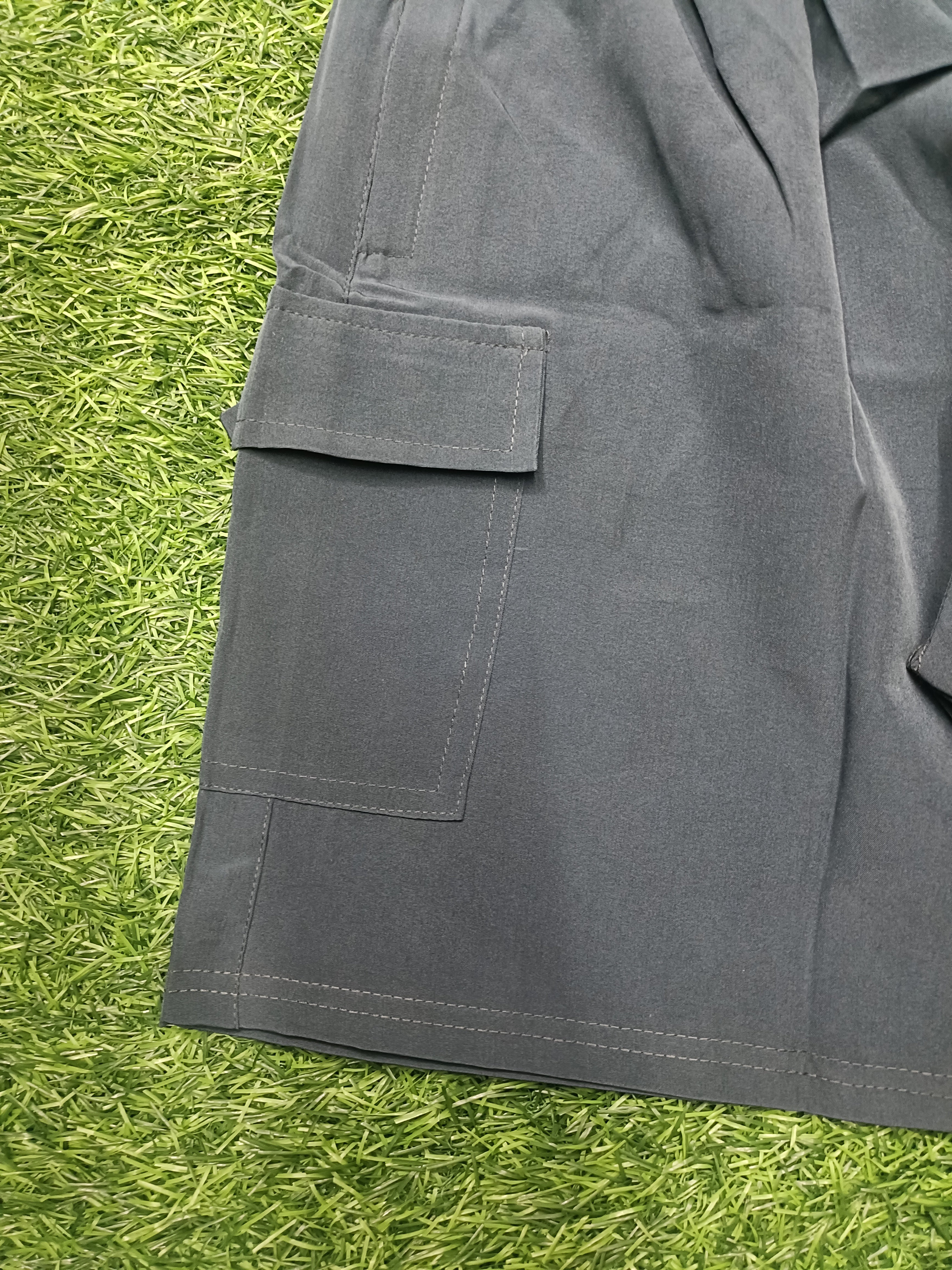 Men's Slate Grey Cargo Shorts - Lightweight & 4 Pockets