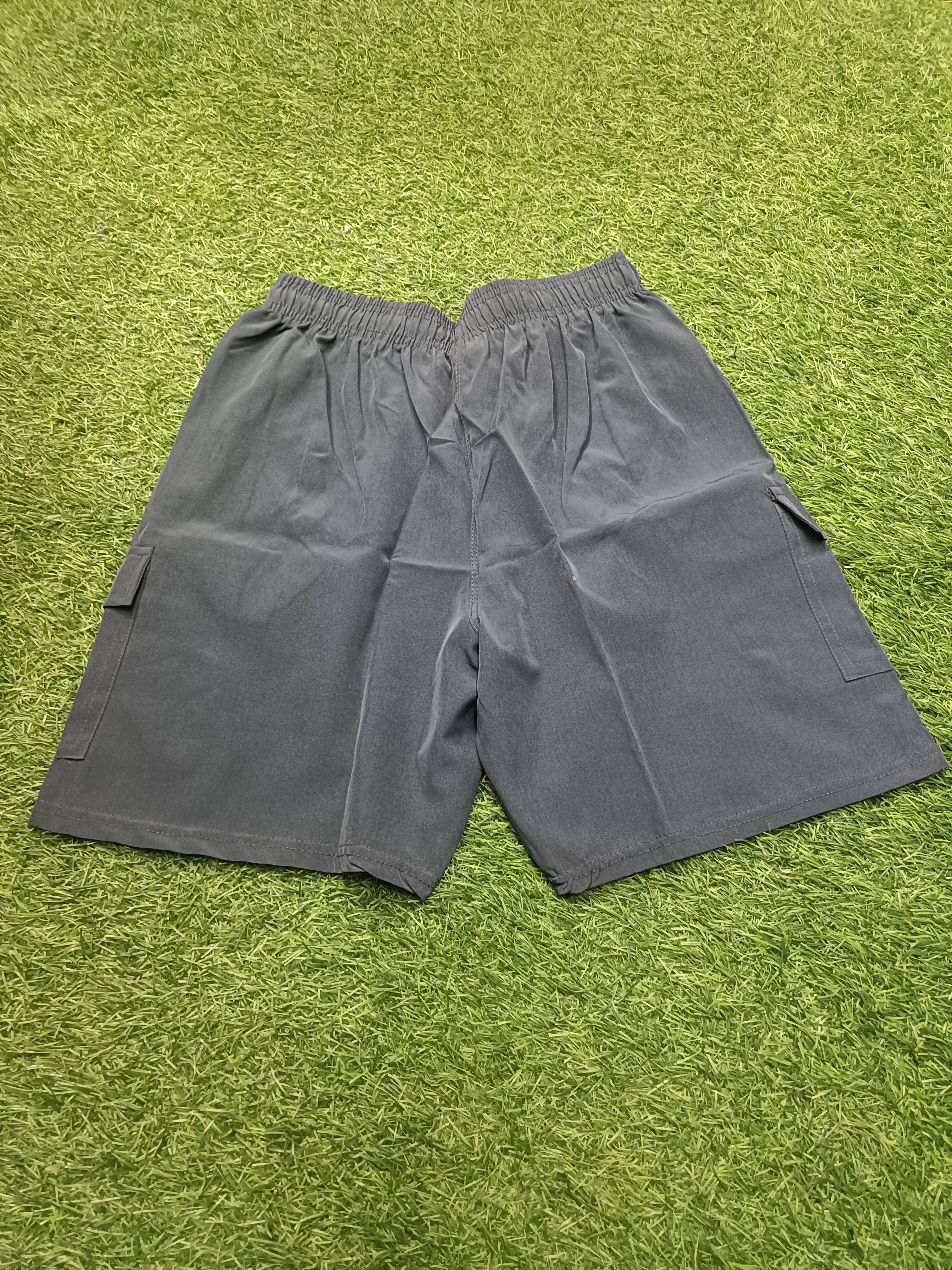 Men's Slate Grey Cargo Shorts - Lightweight & 4 Pockets