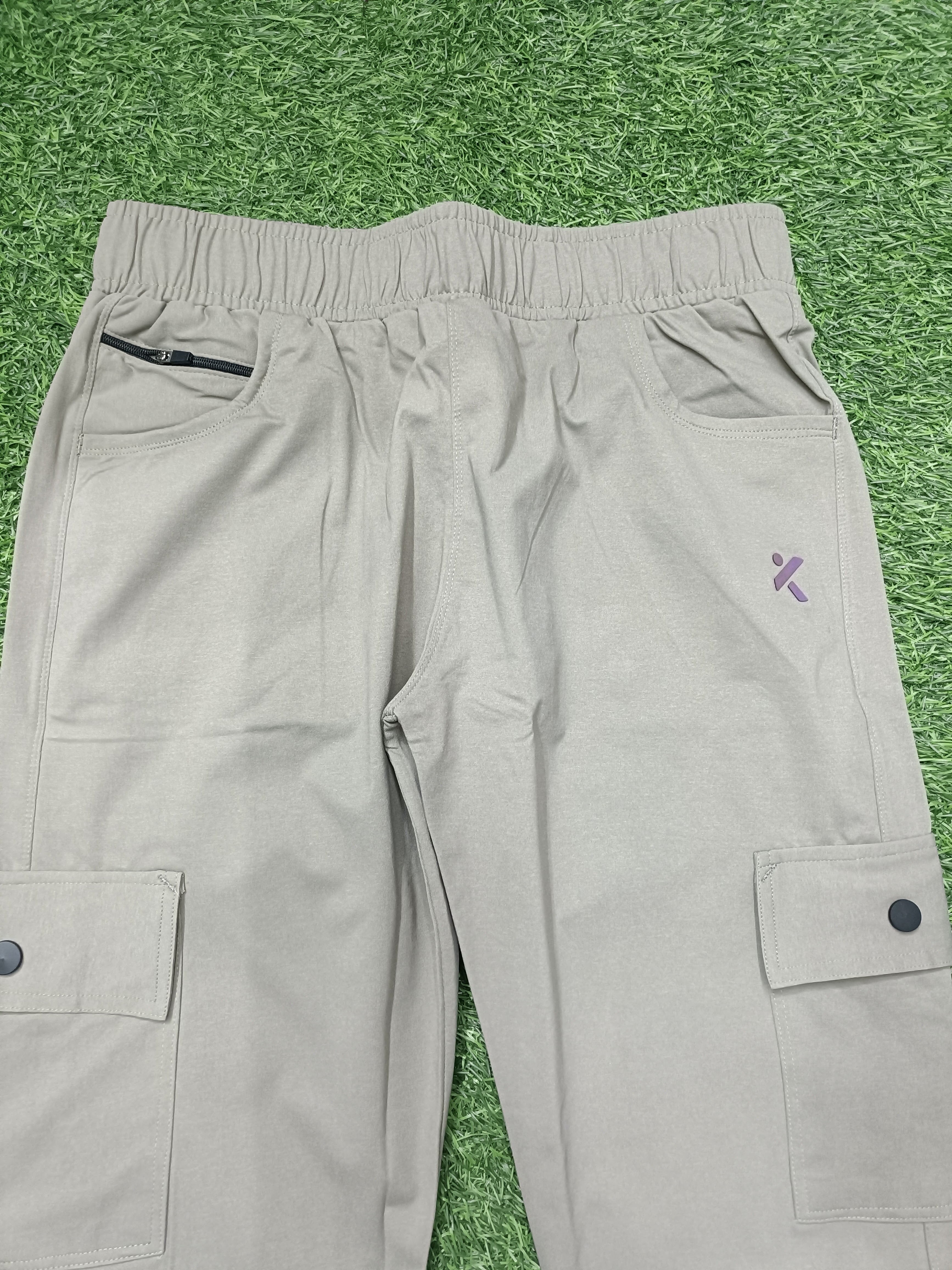 Men's Olive green Cargo Track Pant - 4 Pocket  - Loose Fit - Daily Wear & Gym