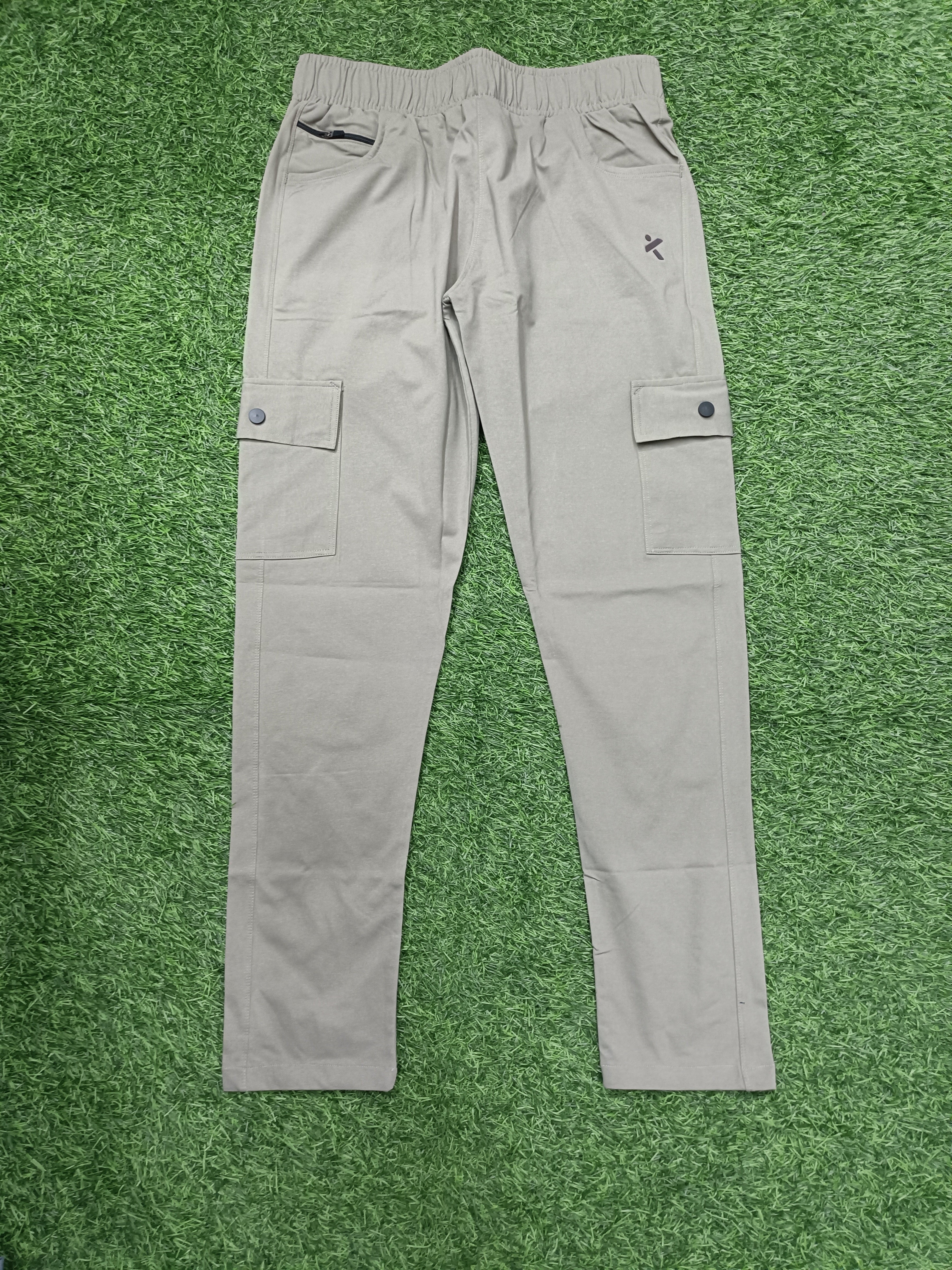 Men's Olive green Cargo Track Pant - 4 Pocket  - Loose Fit - Daily Wear & Gym
