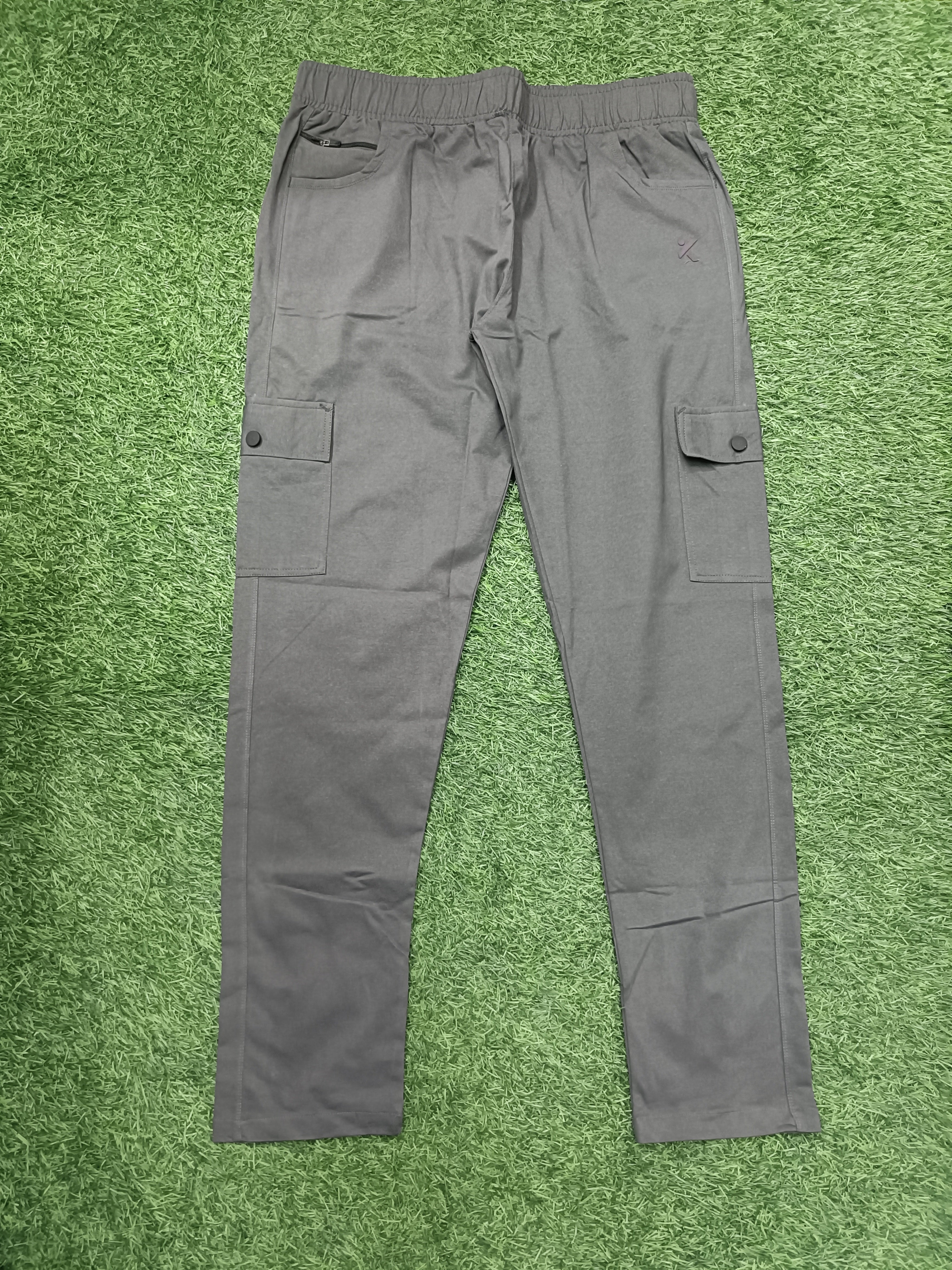 Men' Dark grey Cargo Track Pant - 4 Pocket  - Loose Fit - Daily Wear & Gym