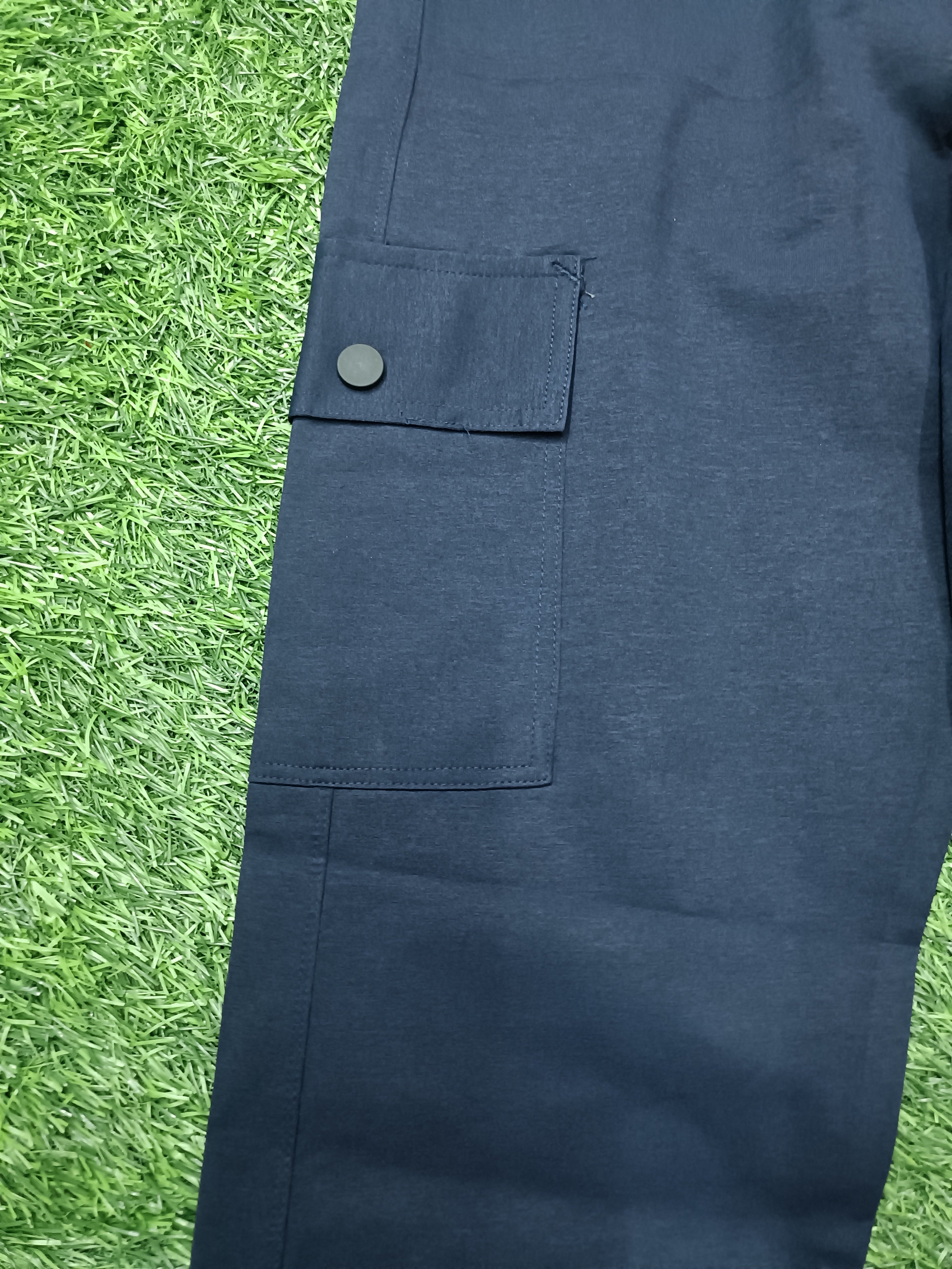 Men' Navy Blue Cargo Track Pant - 4 Pocket  - Loose Fit - Daily Wear & Gym