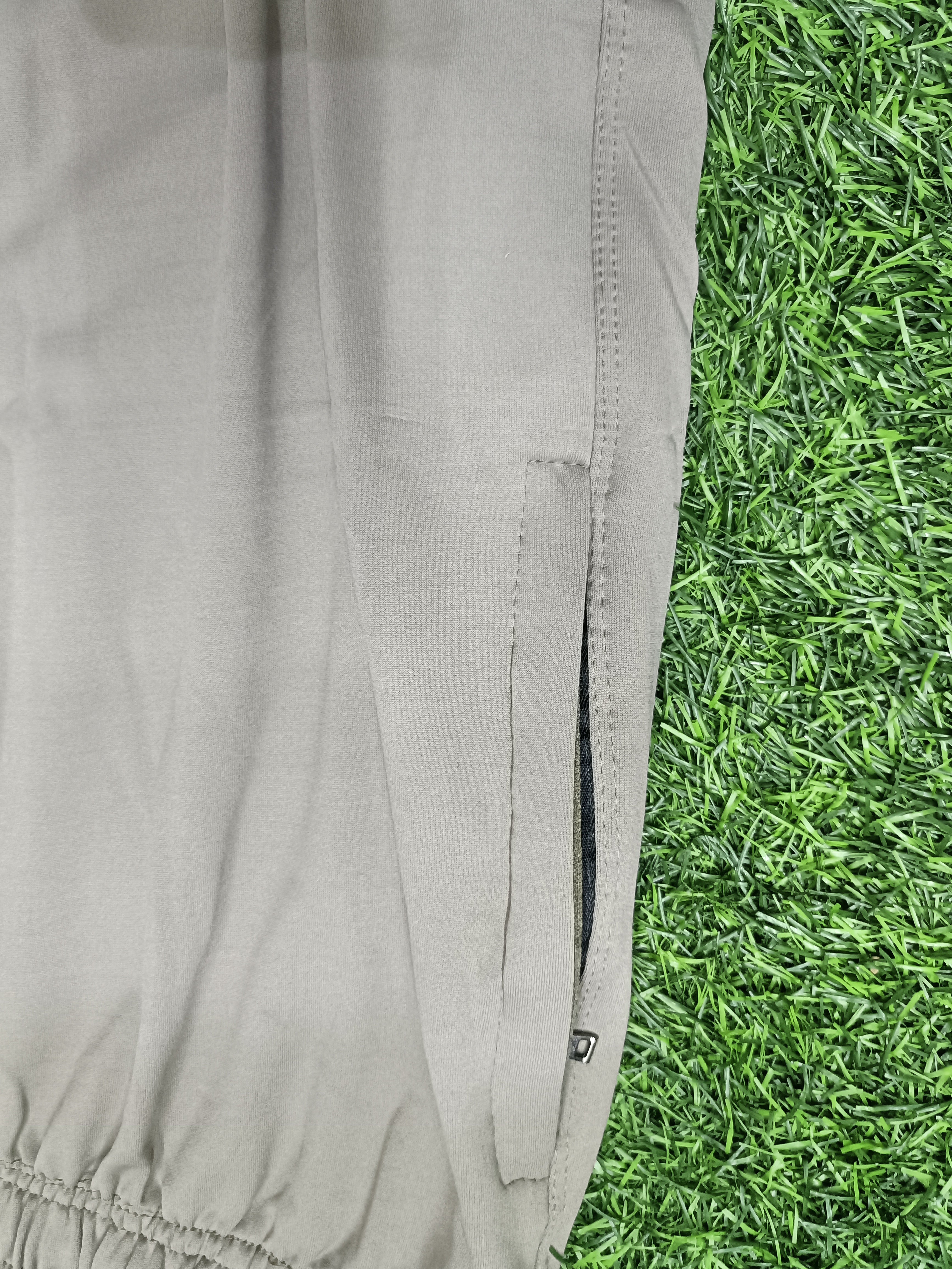 Aerotrack Men's Beige Cargo Track Pants with Zipper Pockets