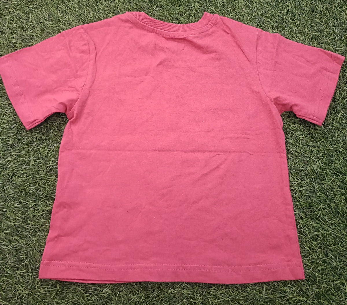 Kids Brick Red Superhero Cartoon Graphic Printed Round Neck Half Sleeve T-Shirt