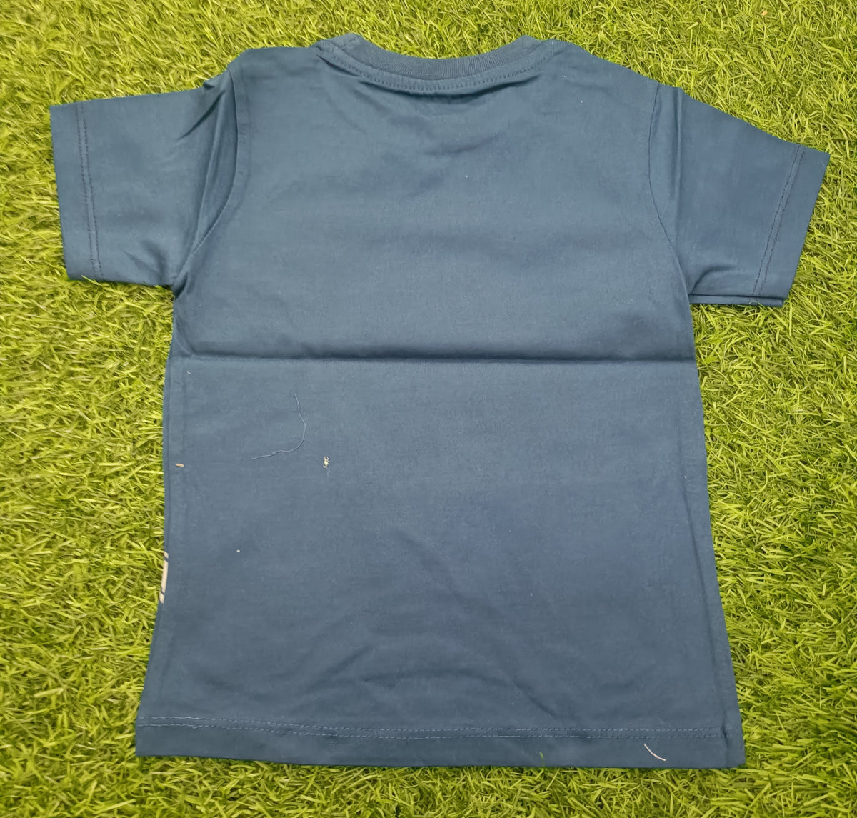 Kids Navy Blue Shark Graphic Printed Round Neck Half Sleeve T-Shirt