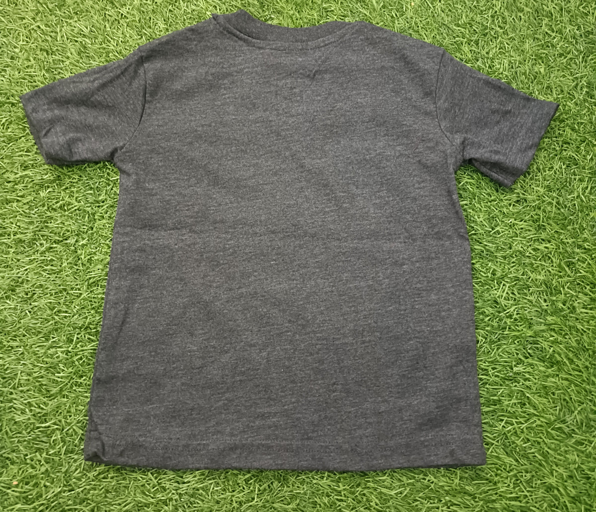 Kids Charcoal Grey Monster Truck Graphic Printed Round Neck T-Shirt