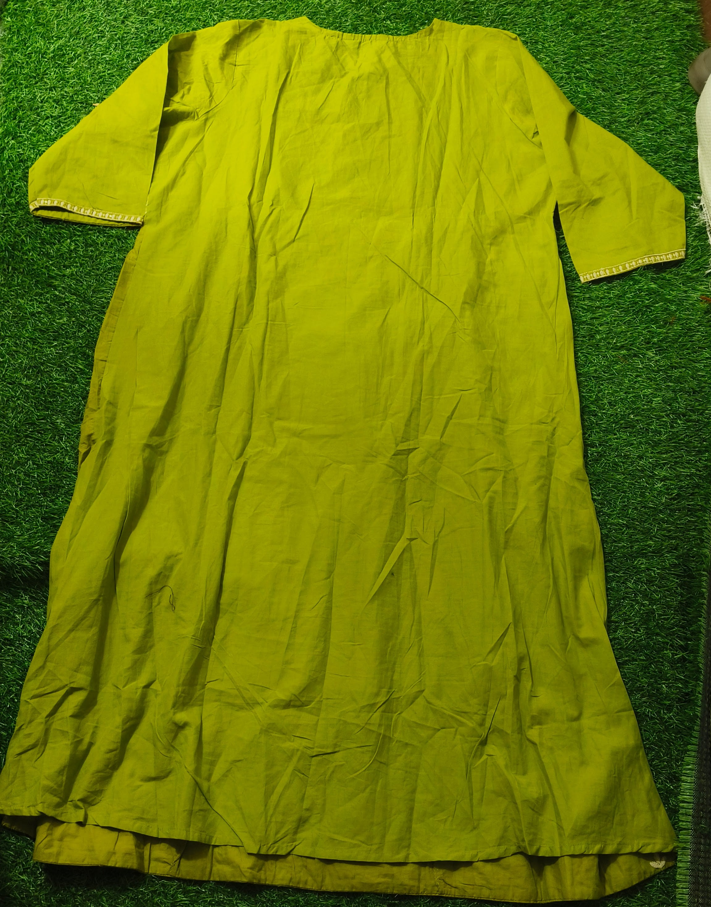Elegant Olive Green Embroidered Single Piece Kurti (TOP)