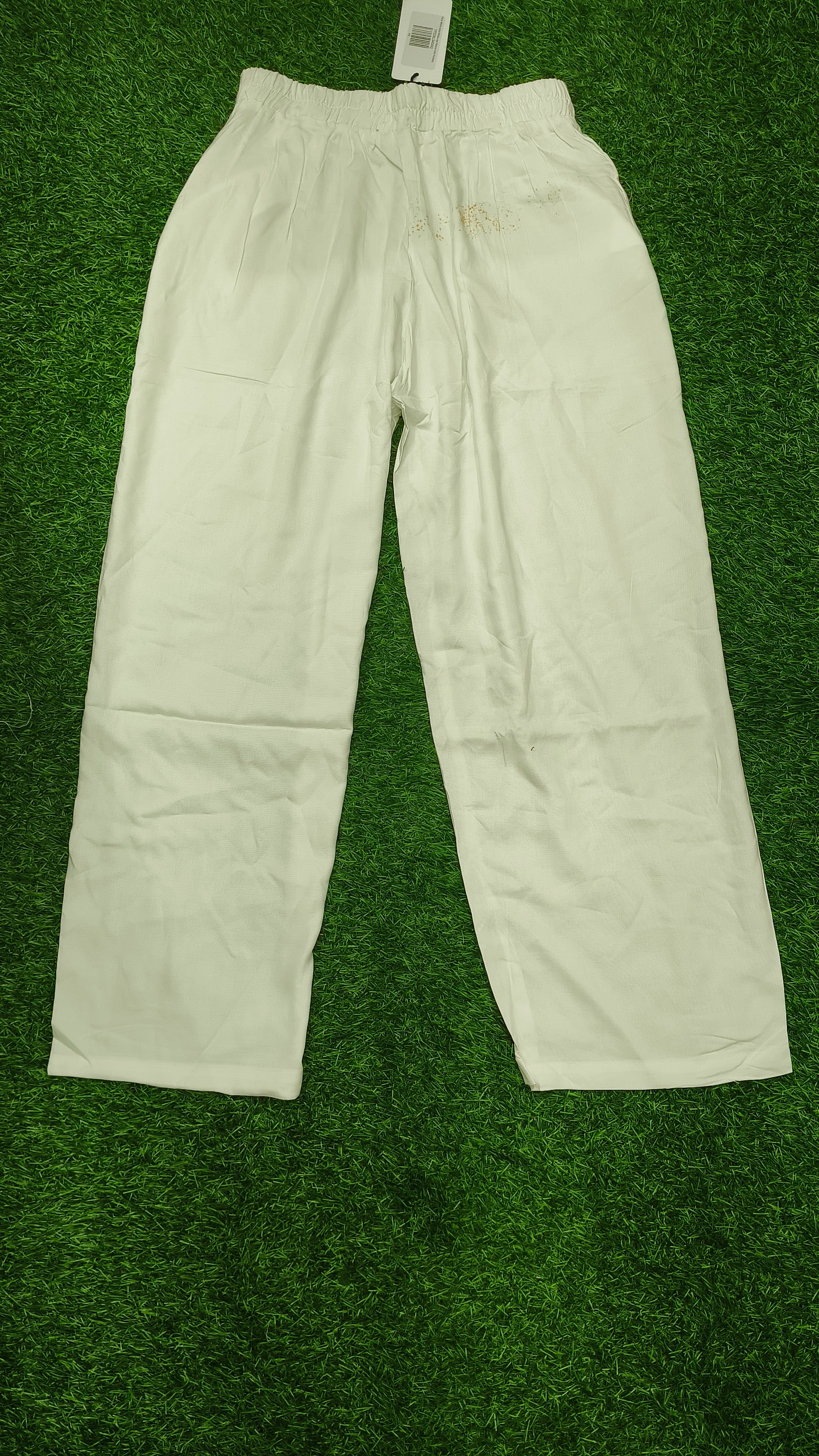 Pure White Solid Wide-Leg Palazzo with Pockets