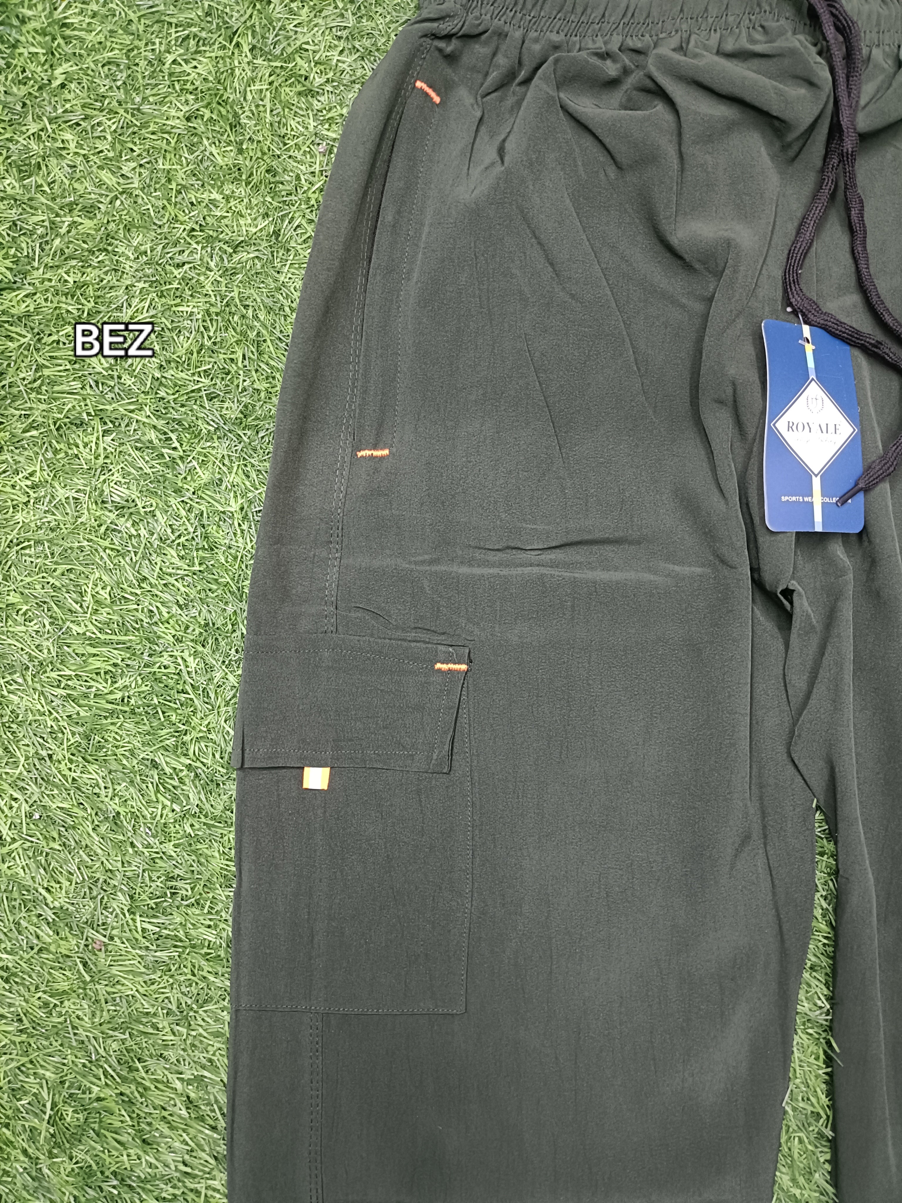 Men's Pachi Green Cargo Track Pant - 4 Pocket Sports Lower