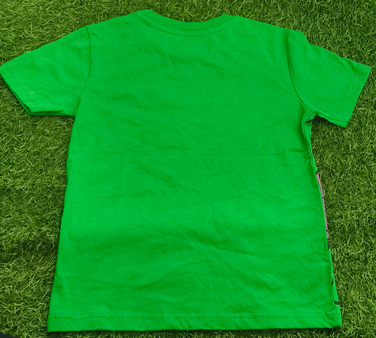 Kid's Bright Green Hulk Character Graphic Printed T-Shirt