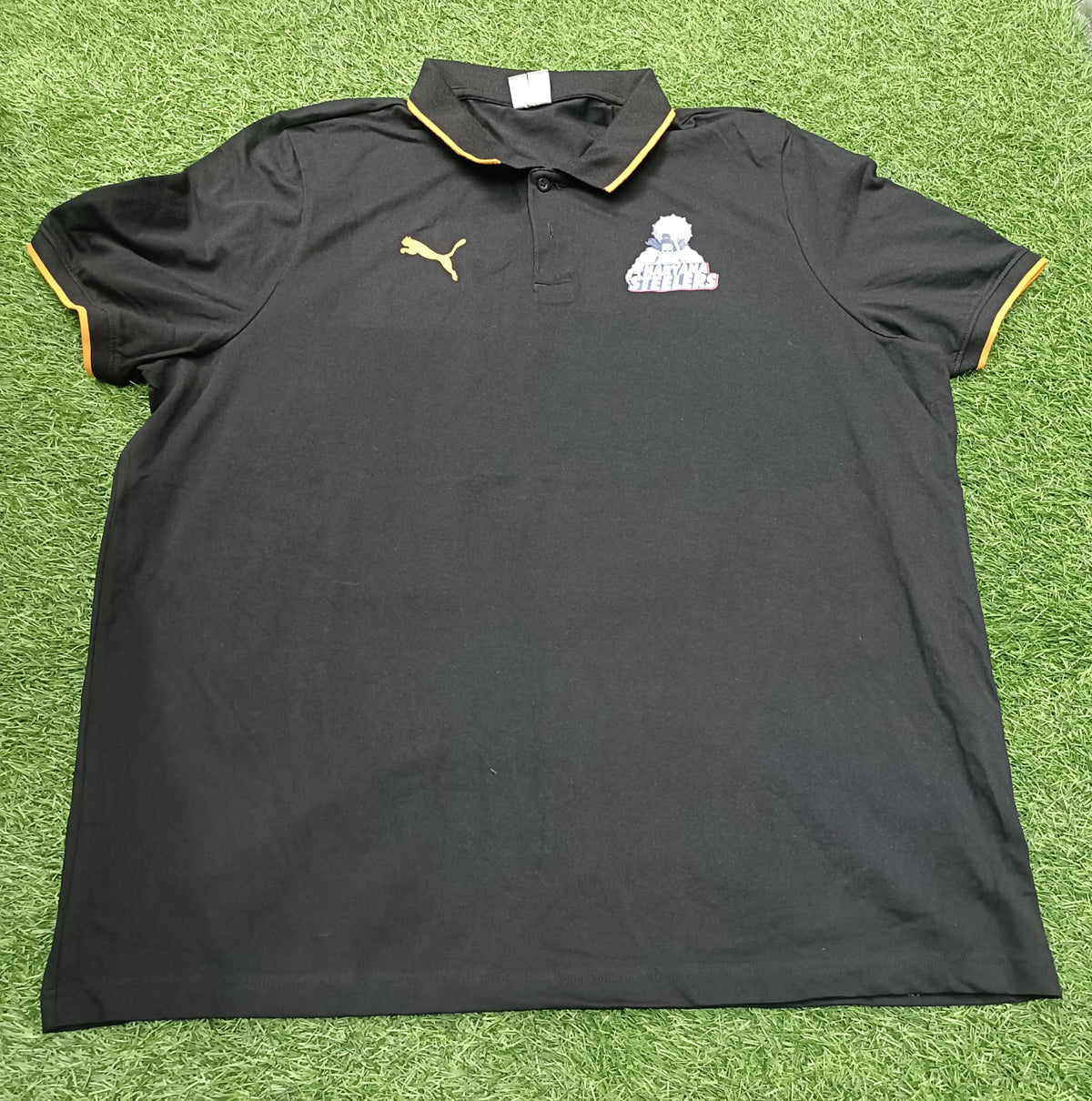 Men’s Black Printed Polo T-Shirt