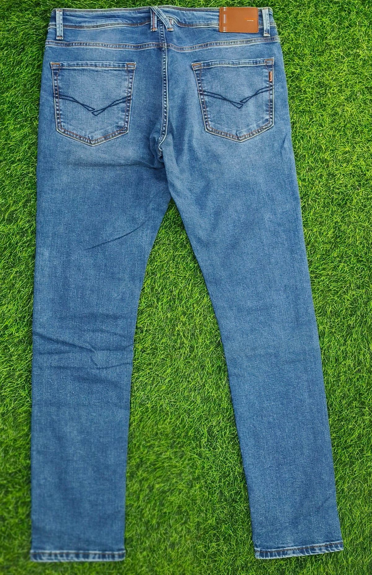Men’s Light Blue Washed Skinny Fit Denim Jeans