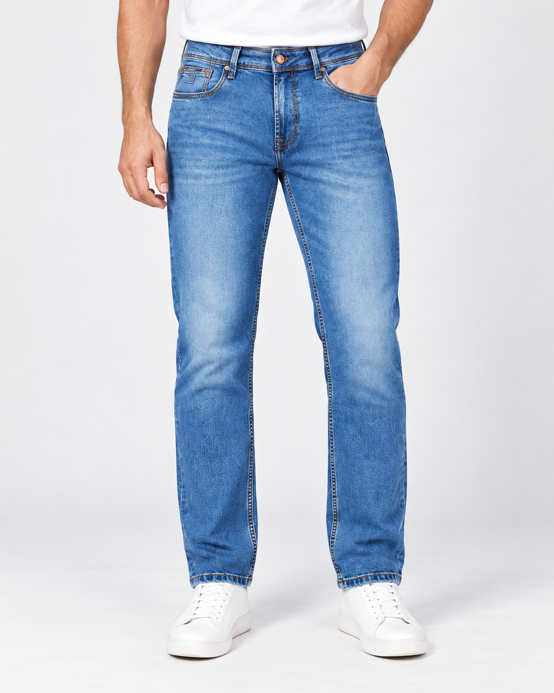 Men’s Light Blue Washed Skinny Fit Denim Jeans
