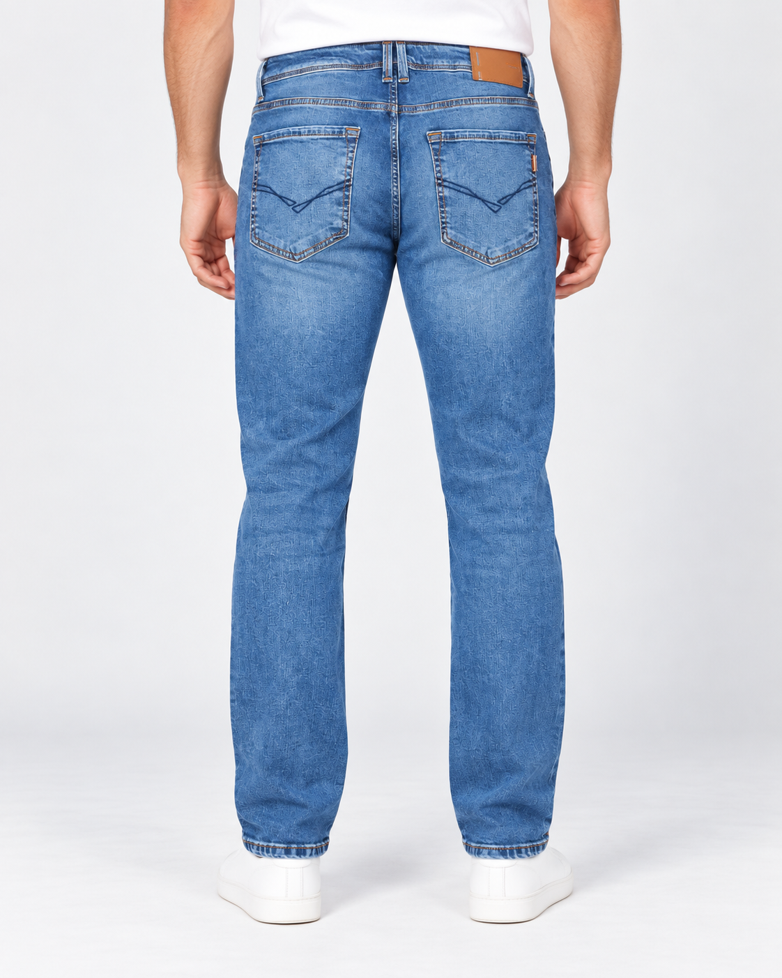 Men’s Light Blue Washed Skinny Fit Denim Jeans