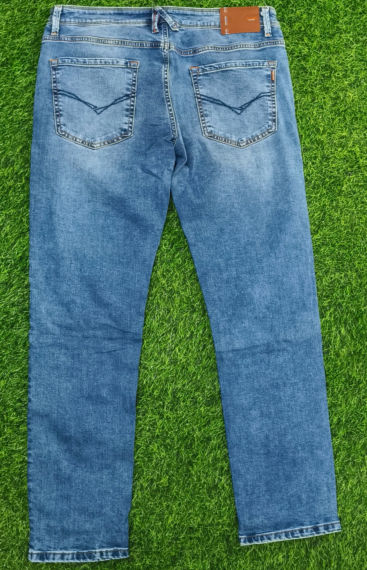 Men’s Light Blue Washed Slim Fit Denim Jeans