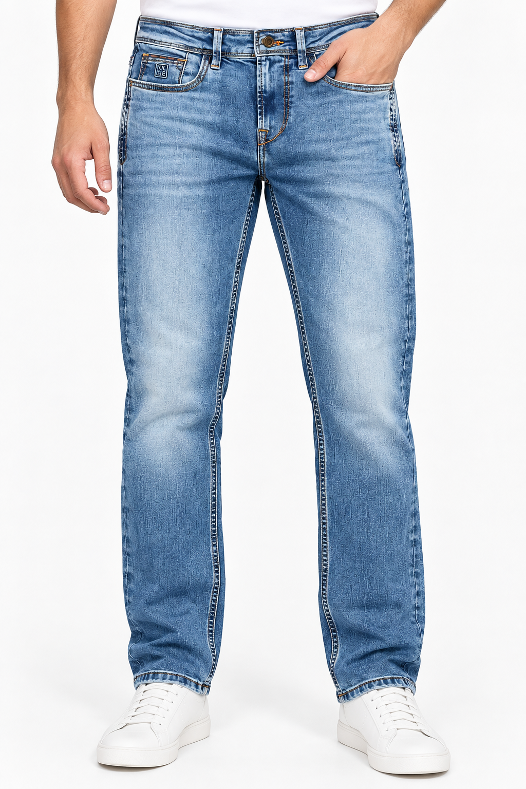 Men’s Light Blue Washed Slim Fit Denim Jeans