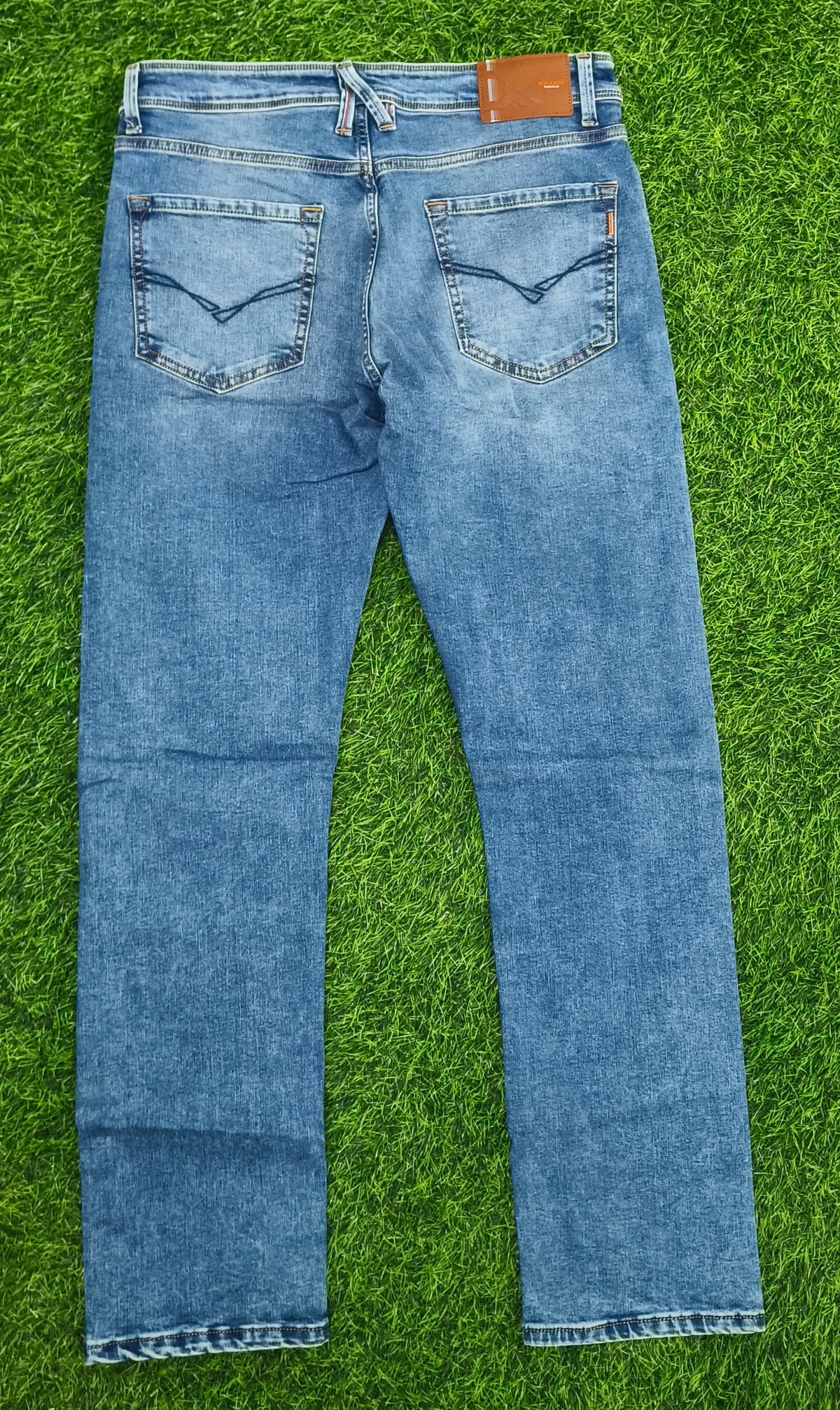 Men’s Light Blue Washed Straight Fit Denim Jeans