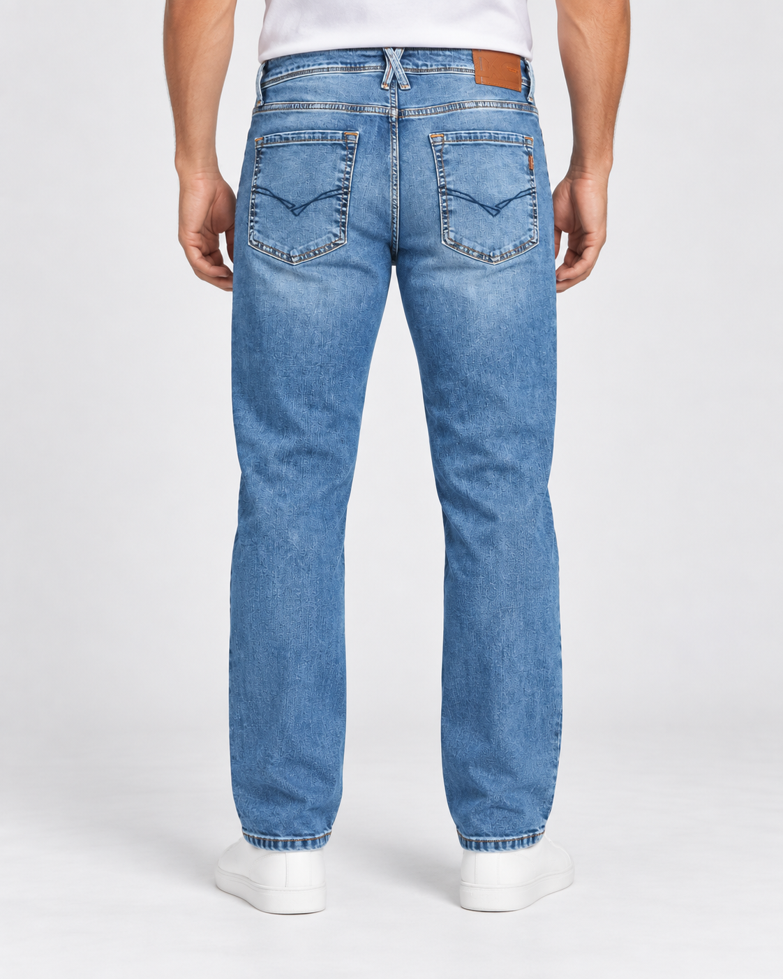 Men’s Blue Washed Slim Fit Denim Jeans
