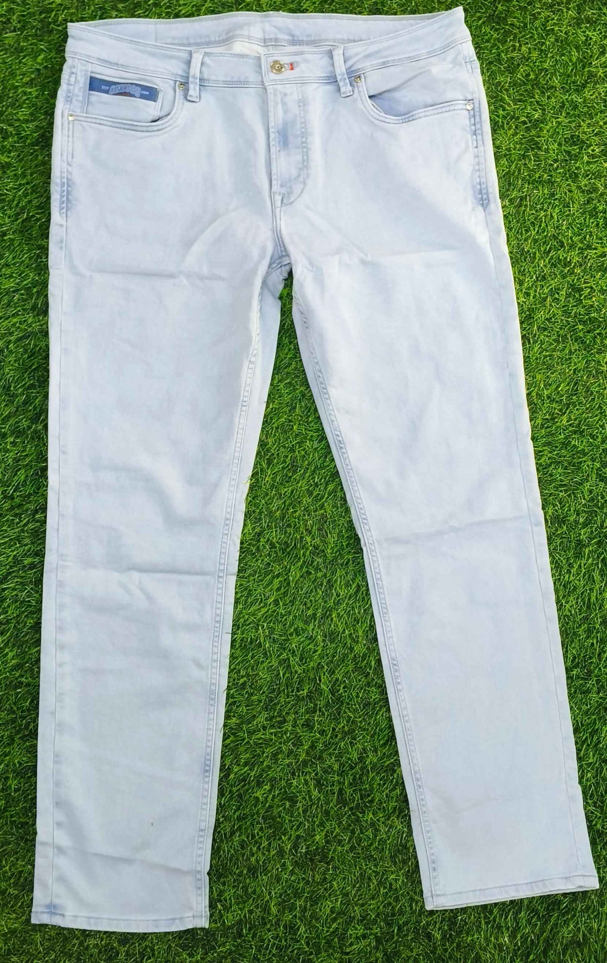 Men’s Ice Blue Washed Slim Fit Denim Jeans