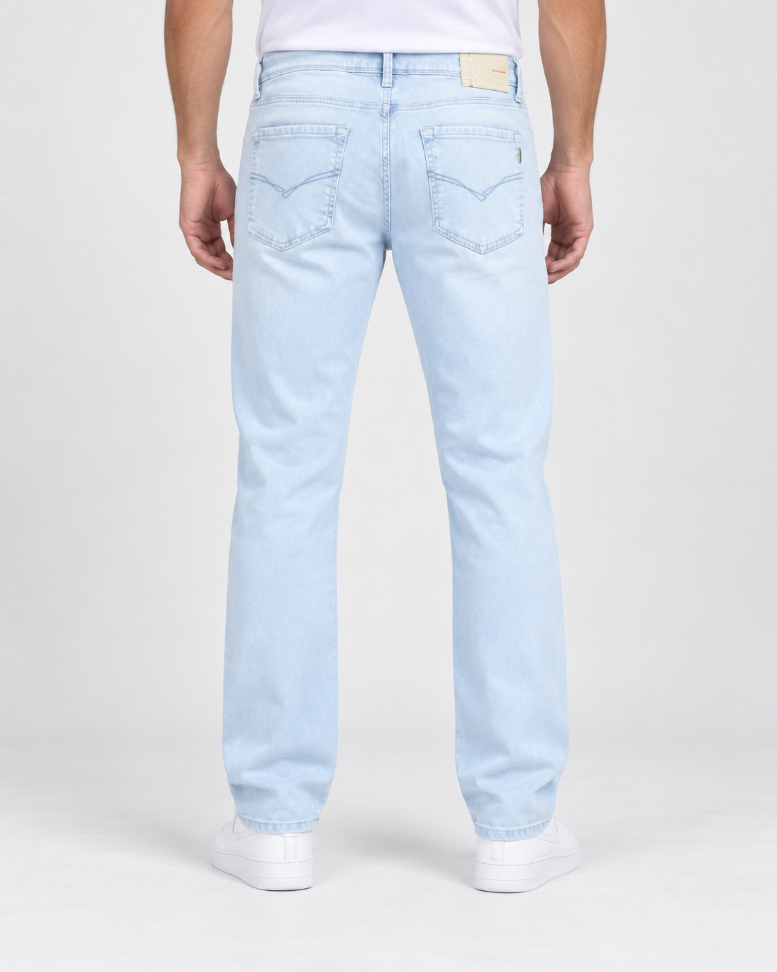 Men’s Ice Blue Washed Slim Fit Denim Jeans