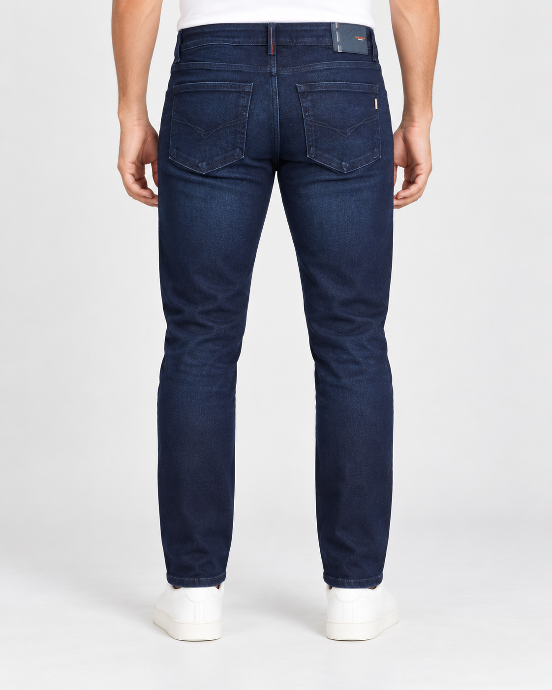 Men’s Dark Navy Blue Ankle Fit Denim Jeans