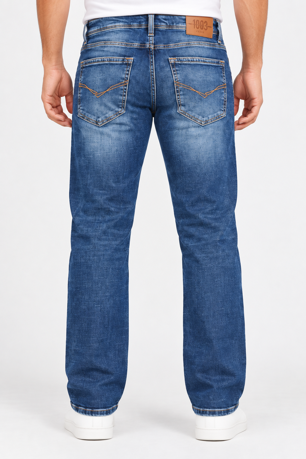Men’s Premium Blue Washed Straight Fit Jeans