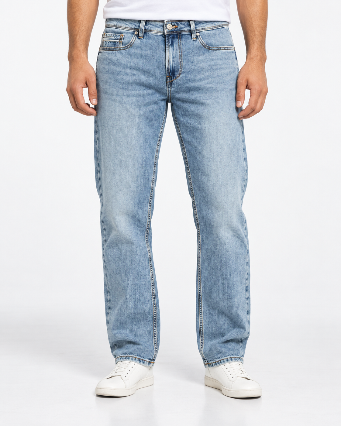 Men’s Light Blue Washed Straight Fit Jeans