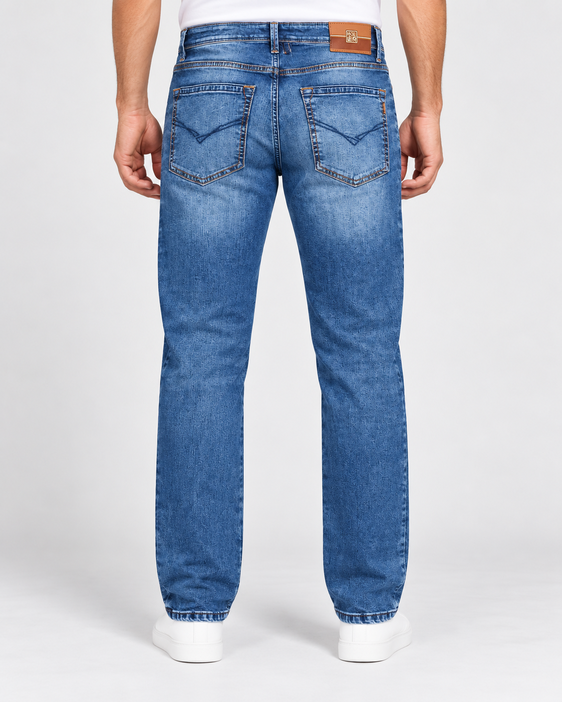 Men’s Blue Faded Slim Fit Jeans