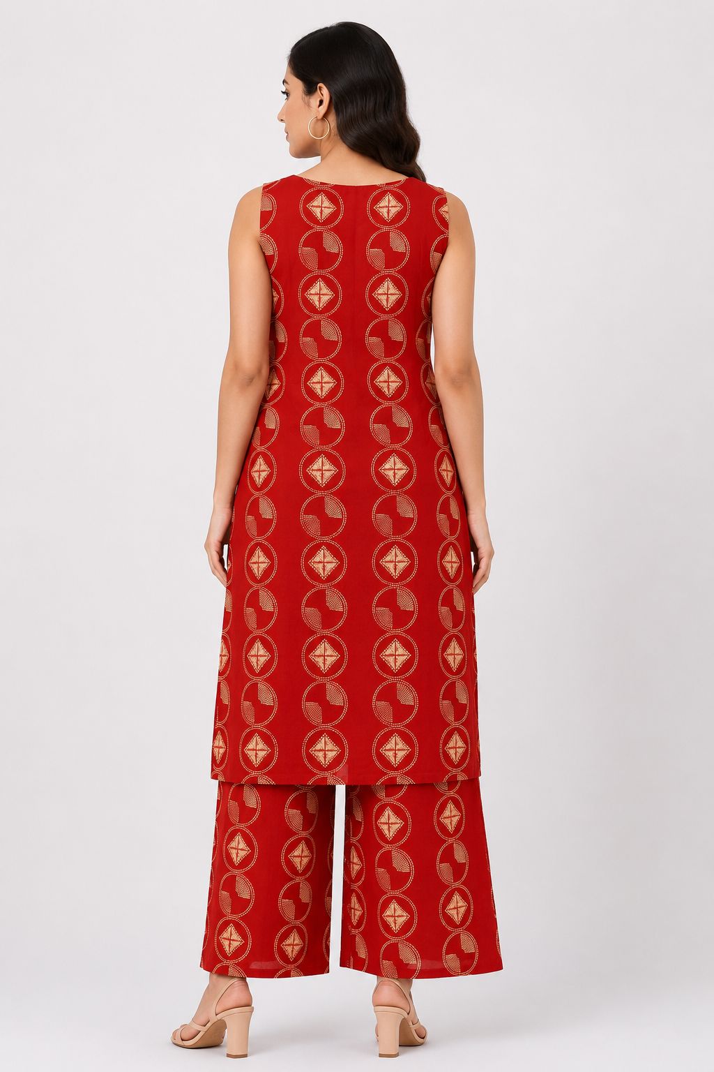 Women's Elegant 2-Piece Kurti with Decorative Neckline