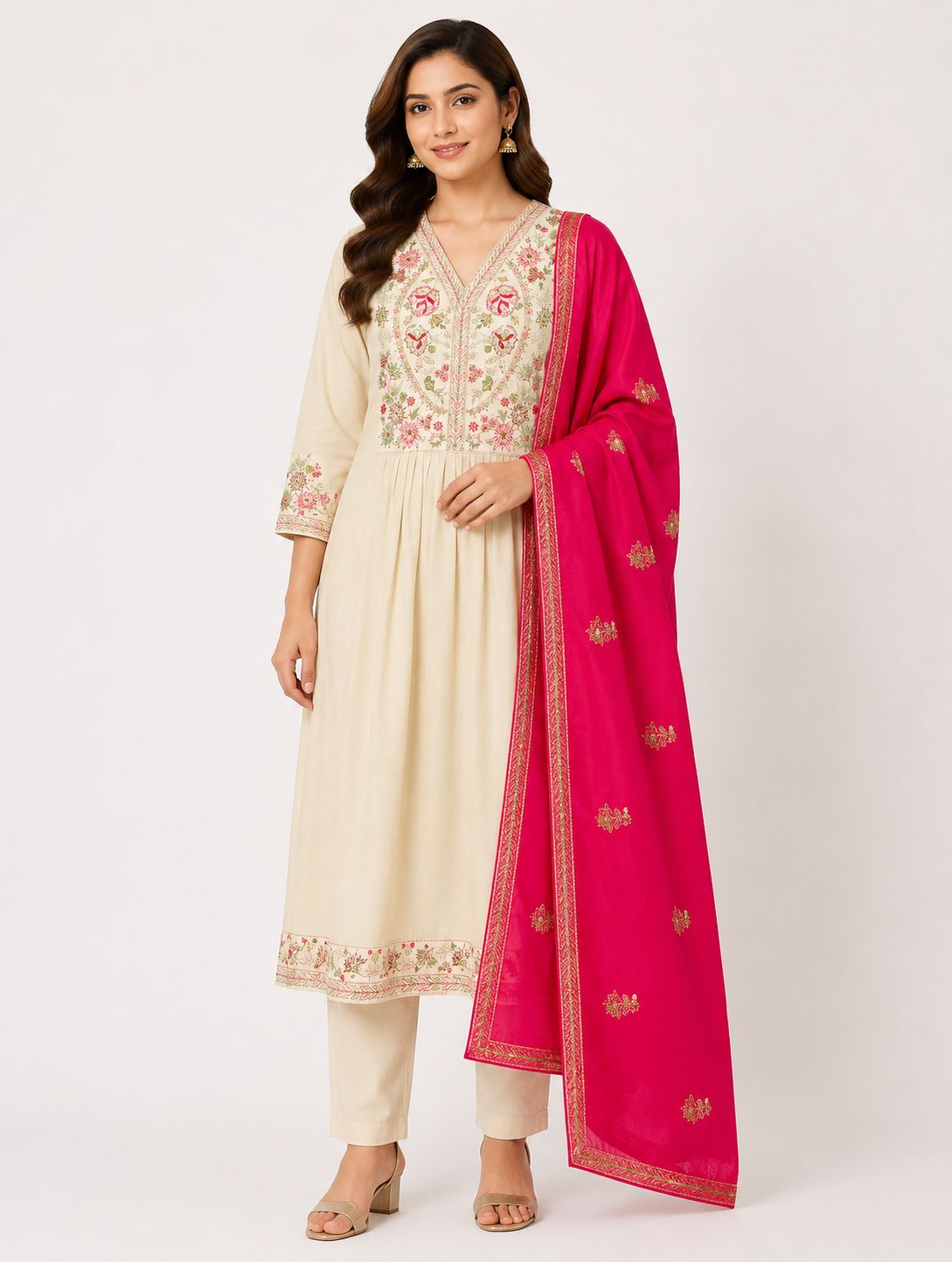 M / Mall Chanderi / Cream
