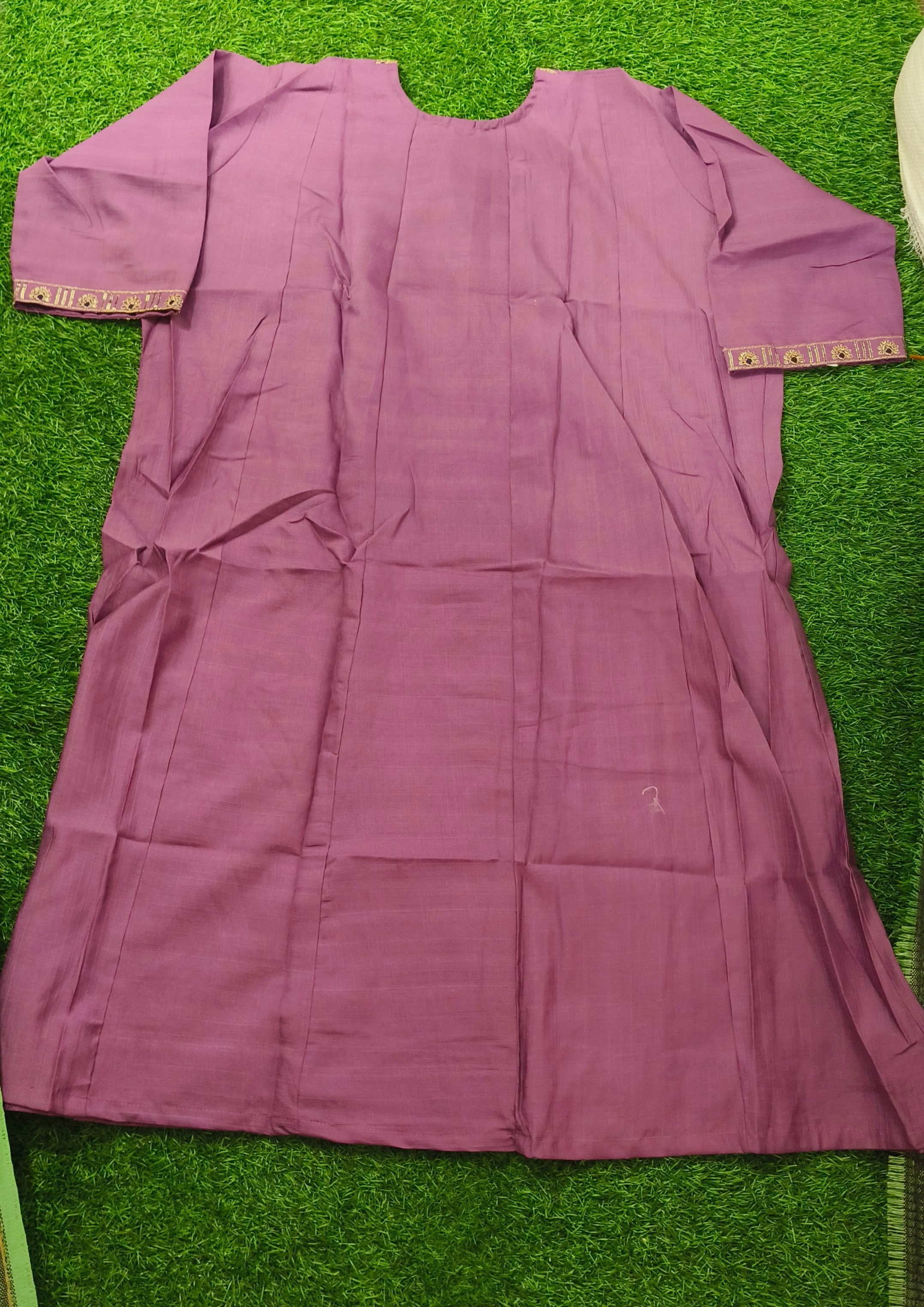 Elegant Mauve Embroidered Single Piece Kurti