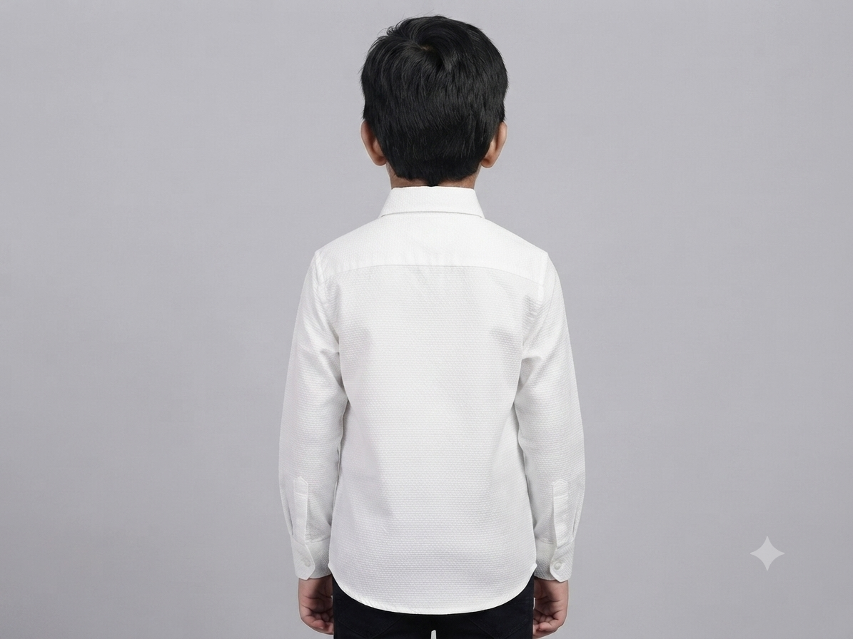Boys' Premium Casual white Button Down Shirt