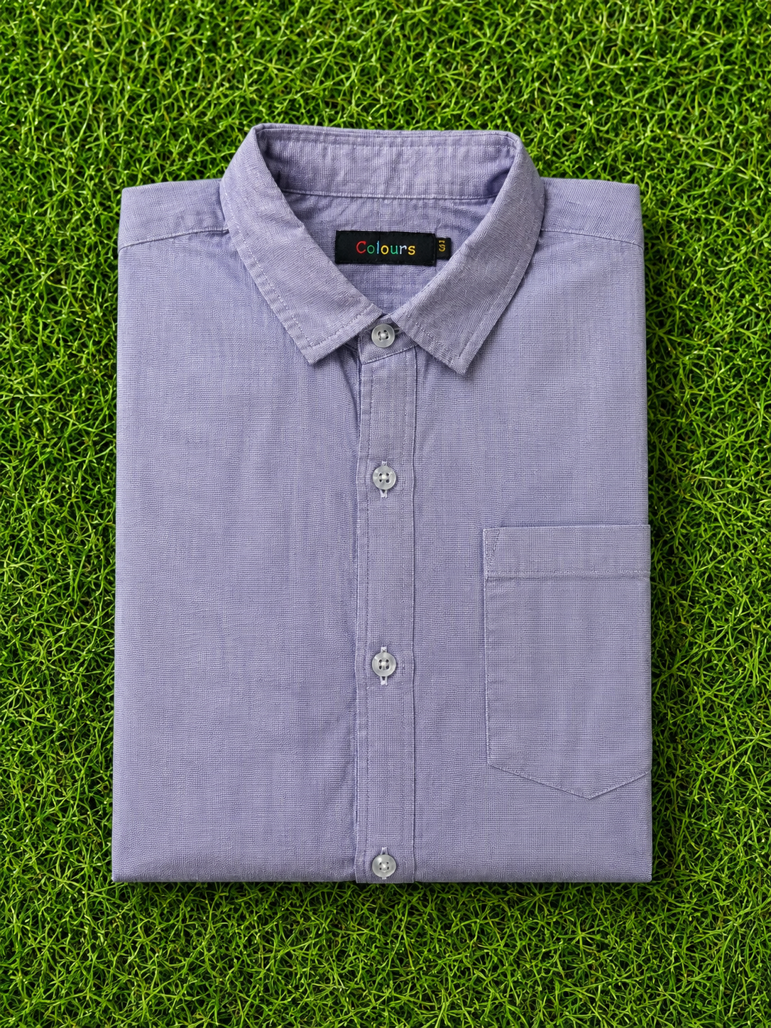 BrandName Boys Solid Long Sleeve Button Down Shirt (Purple)