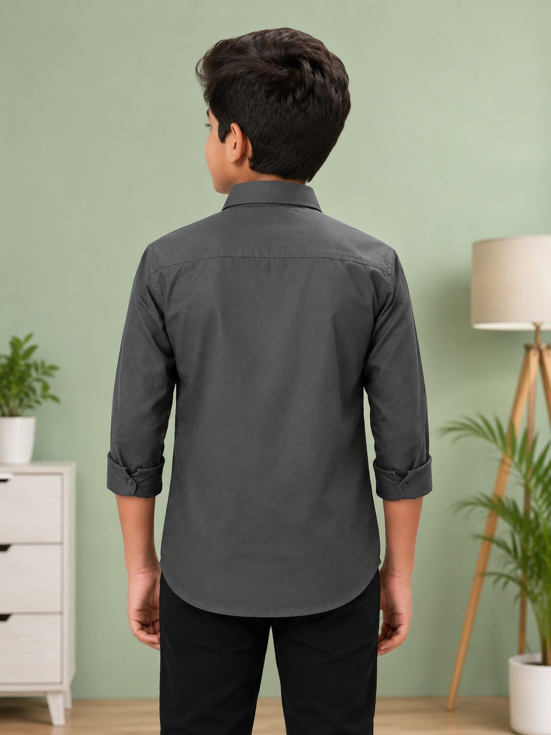 Boys Premium Cream  Collared Shirt