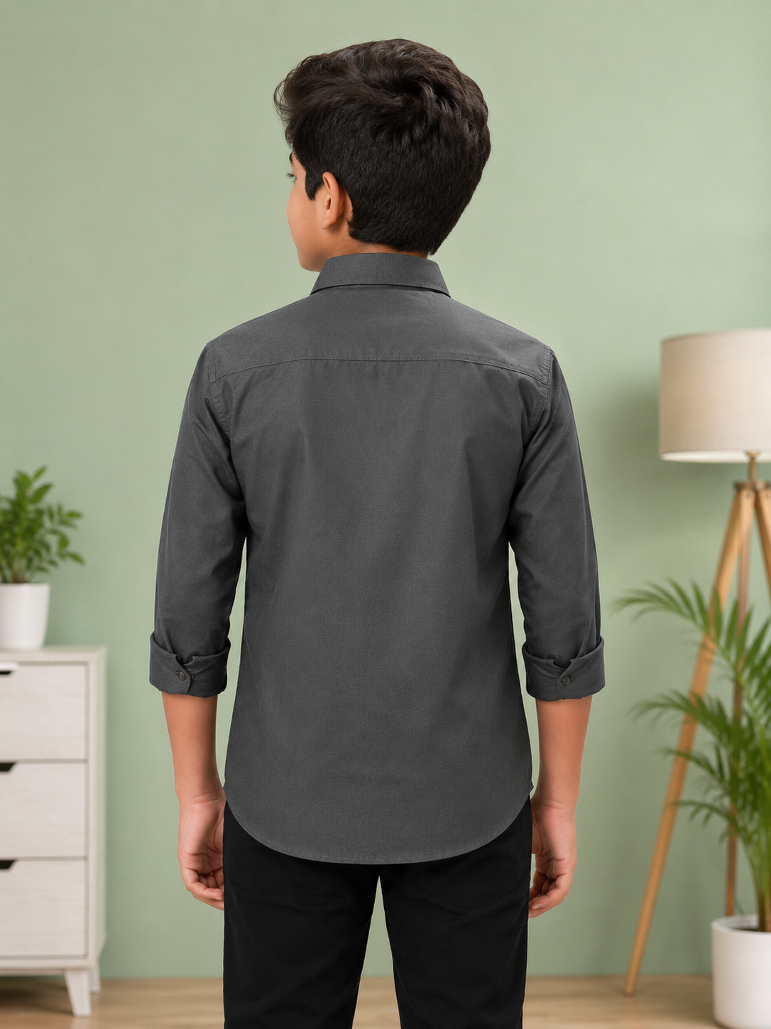 Boys Premium Cream  Collared Shirt