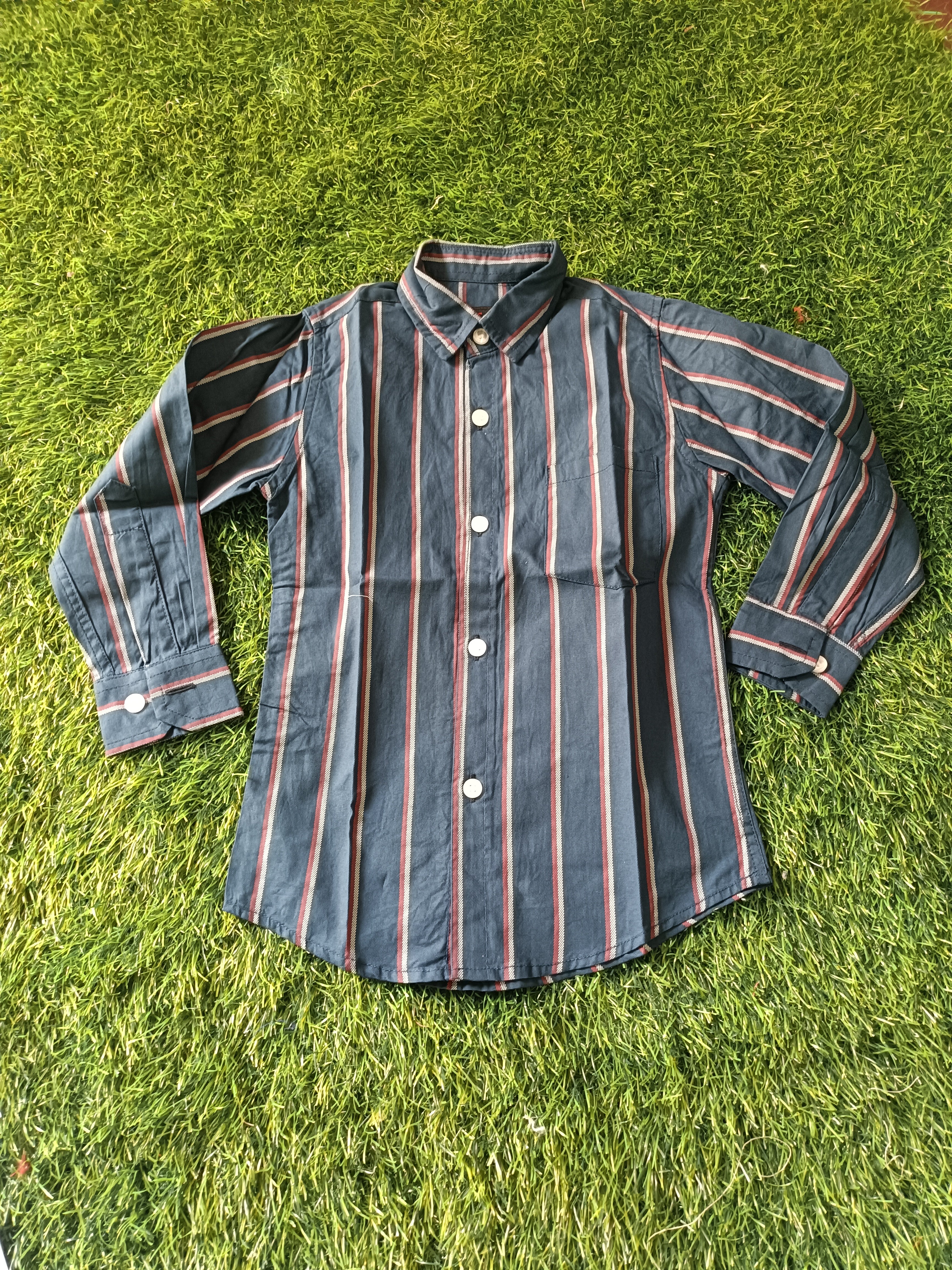 Boys Blue & Red stripes Casual Shirt