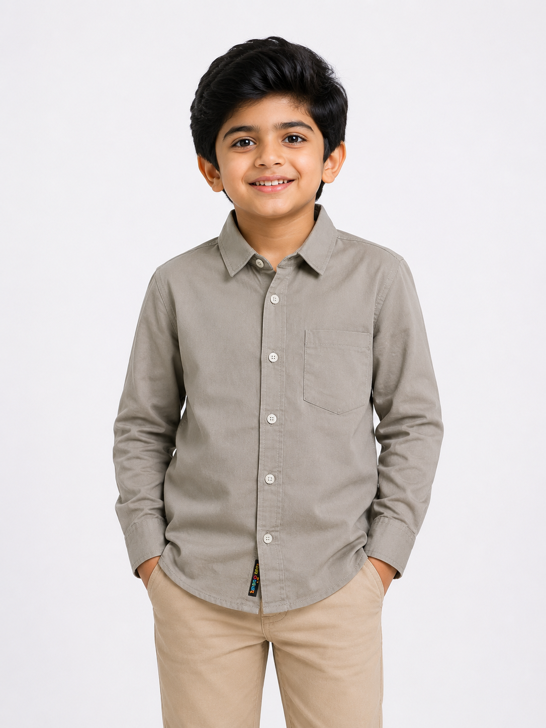 Boys Black & navy blue printed Casual Shirt