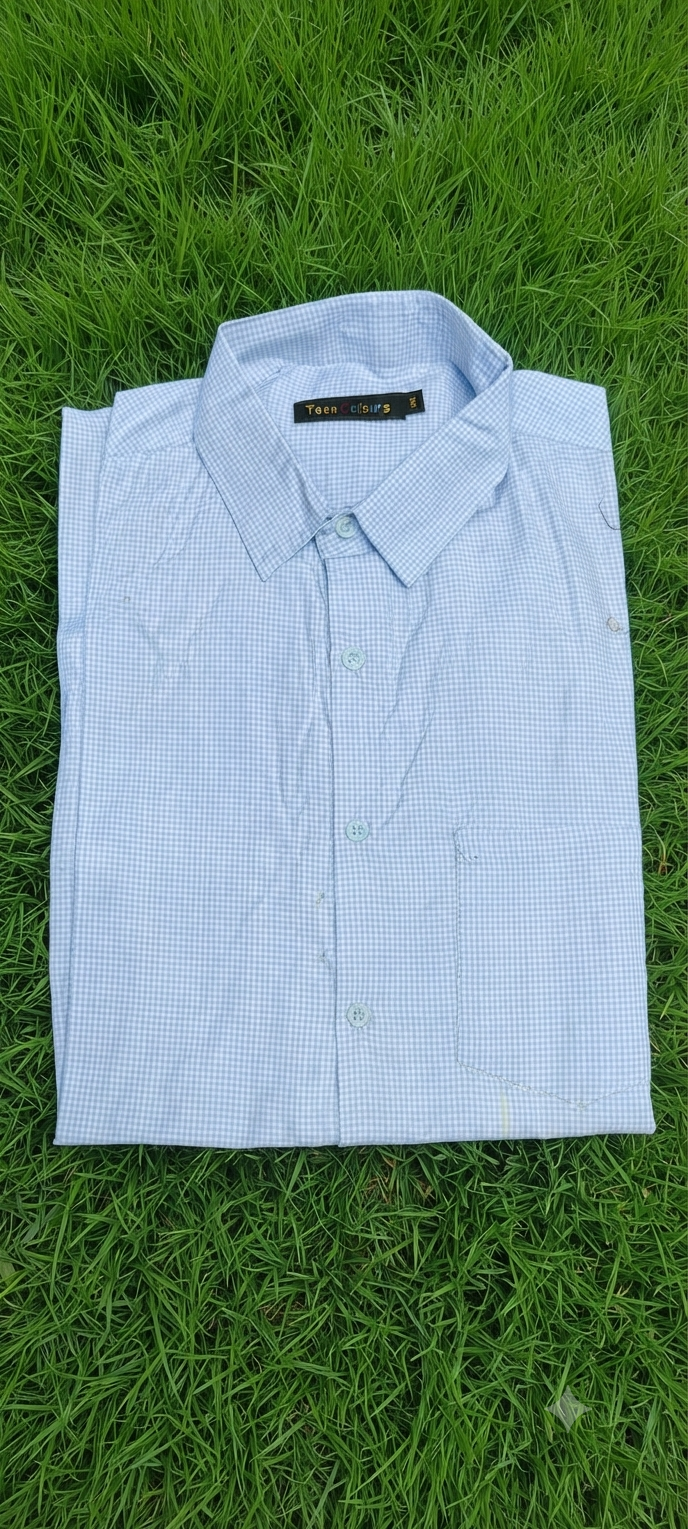 Teen Colours Men's Cream Plain Gija Cotton Casual Shirt Full Sleeve Regular Fit