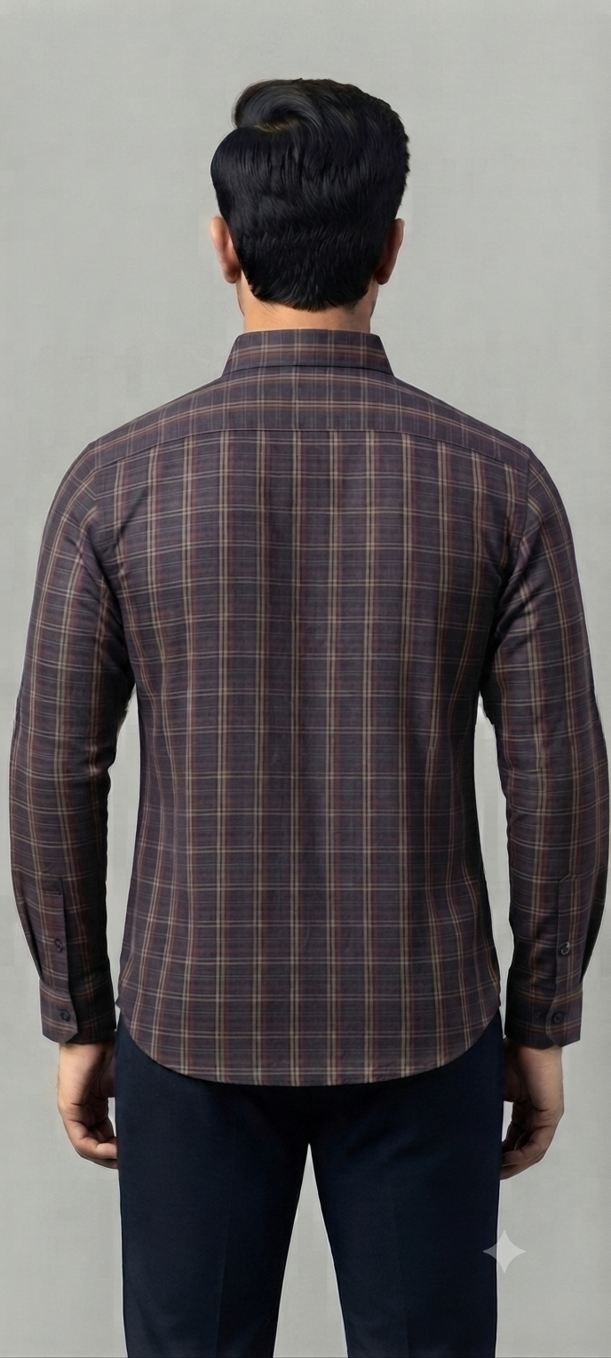 Teen Colours Men's Multicolor Check Pattern Cotton Casual Shirt Full Sleeve Regular Fit