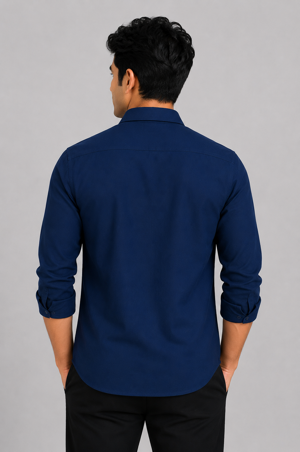 Teen Colours Men's Teal Blue Plain Cotton Casual Shirt Full Sleeve Regular Fit