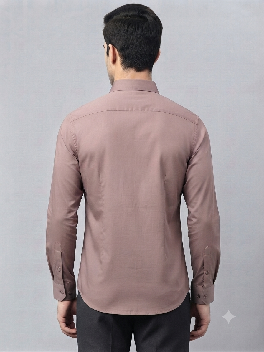 Teen Colours Men's Soft Pink Printed Gija Cotton Casual Shirt Full Sleeve Regular Fit