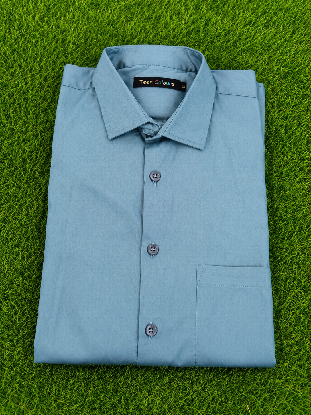 Teen Colours Men's plain Solid Green Gija Cotton Casual Shirt Full Sleeve Regular Fit