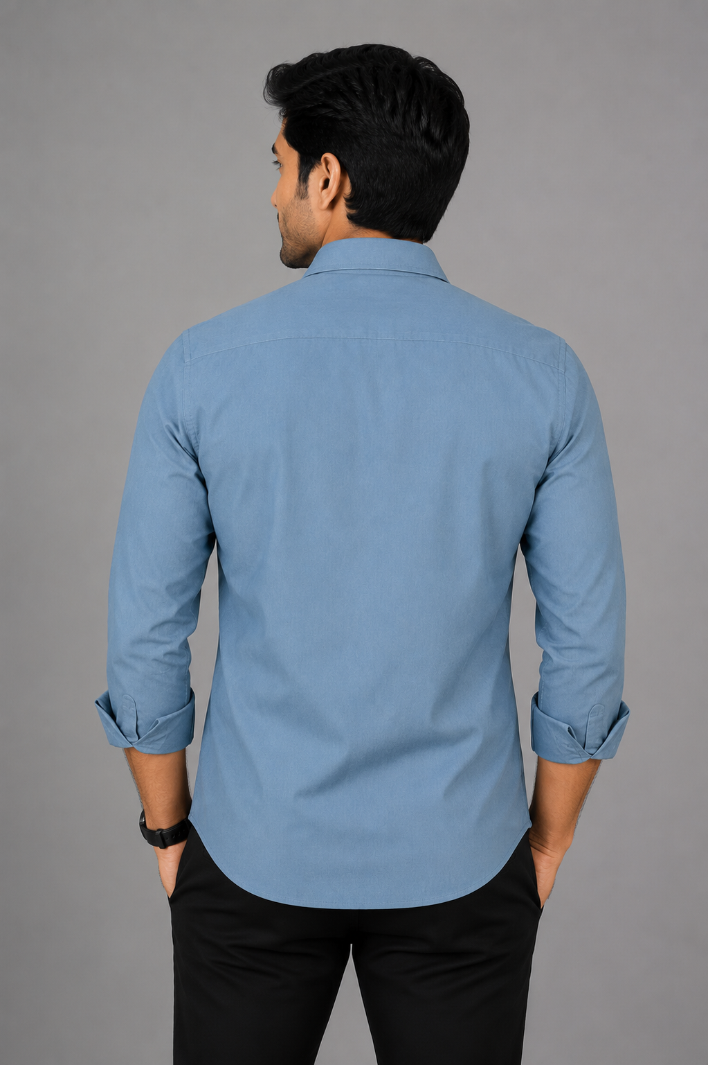 Teen Colours Men's plain Solid Green Gija Cotton Casual Shirt Full Sleeve Regular Fit