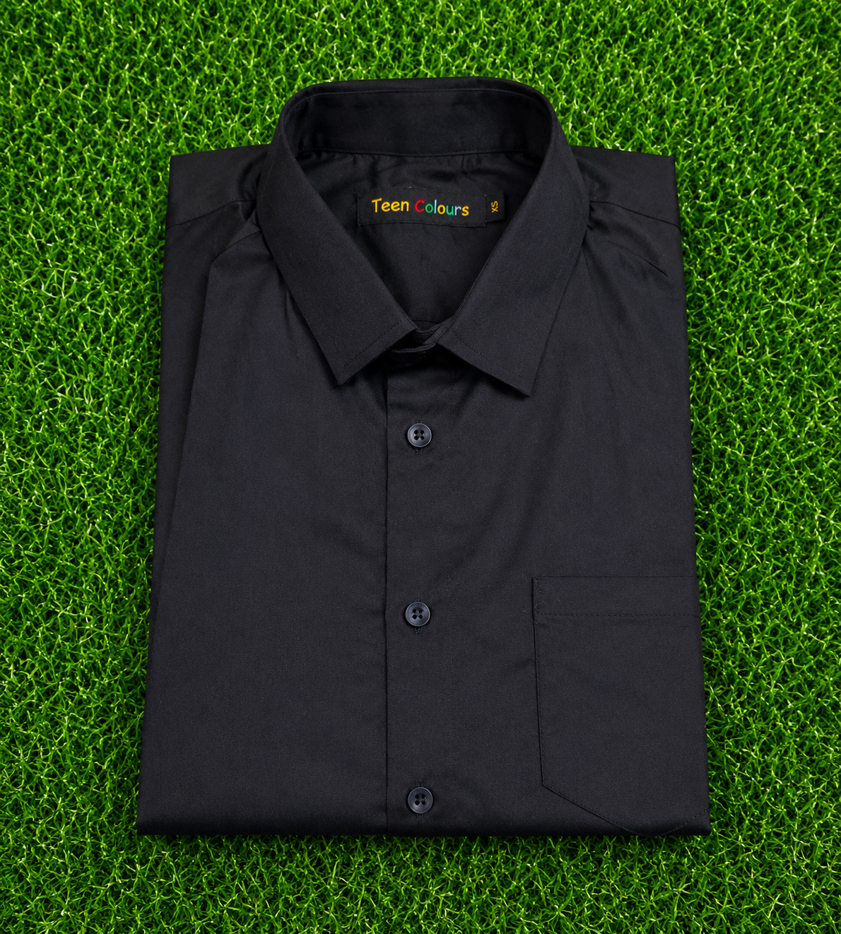 Teen Colours Men's Black Plain Jacquard Gija Cotton Casual Shirt Full Sleeve Regular Fit