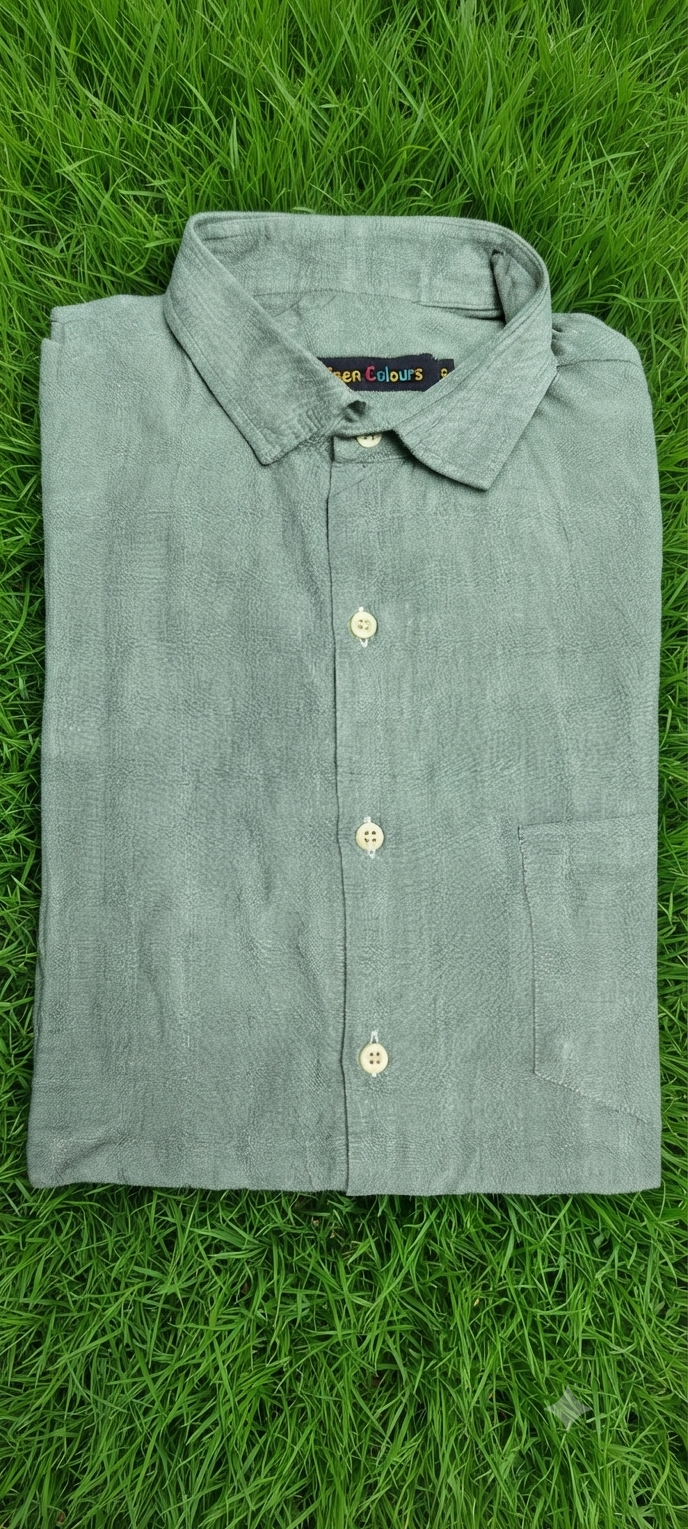 Teen Colours Men's Light Blue and White Striped Linen Casual Shirt Full Sleeve Regular Fit