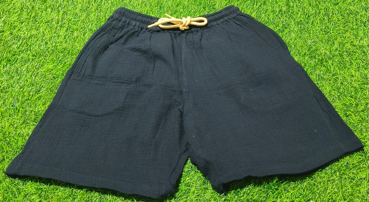 Men’s Navy Blue Elastic Waist Casual Short