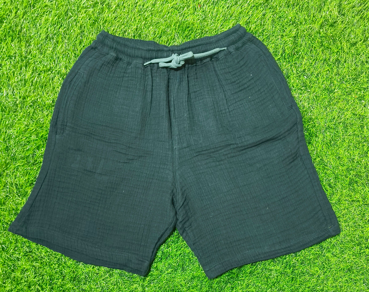 Men’s Dark Navy Blue Elastic Waist Casual Short