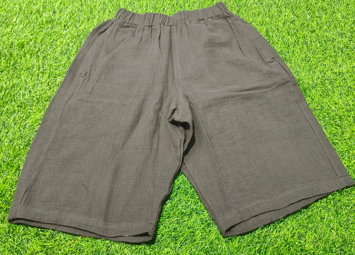 Men’s Dark Grey Elastic Waist Casual Short