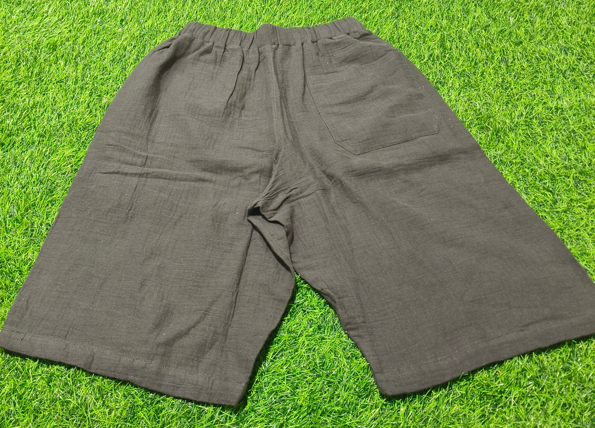 Men’s Dark Grey Elastic Waist Casual Short