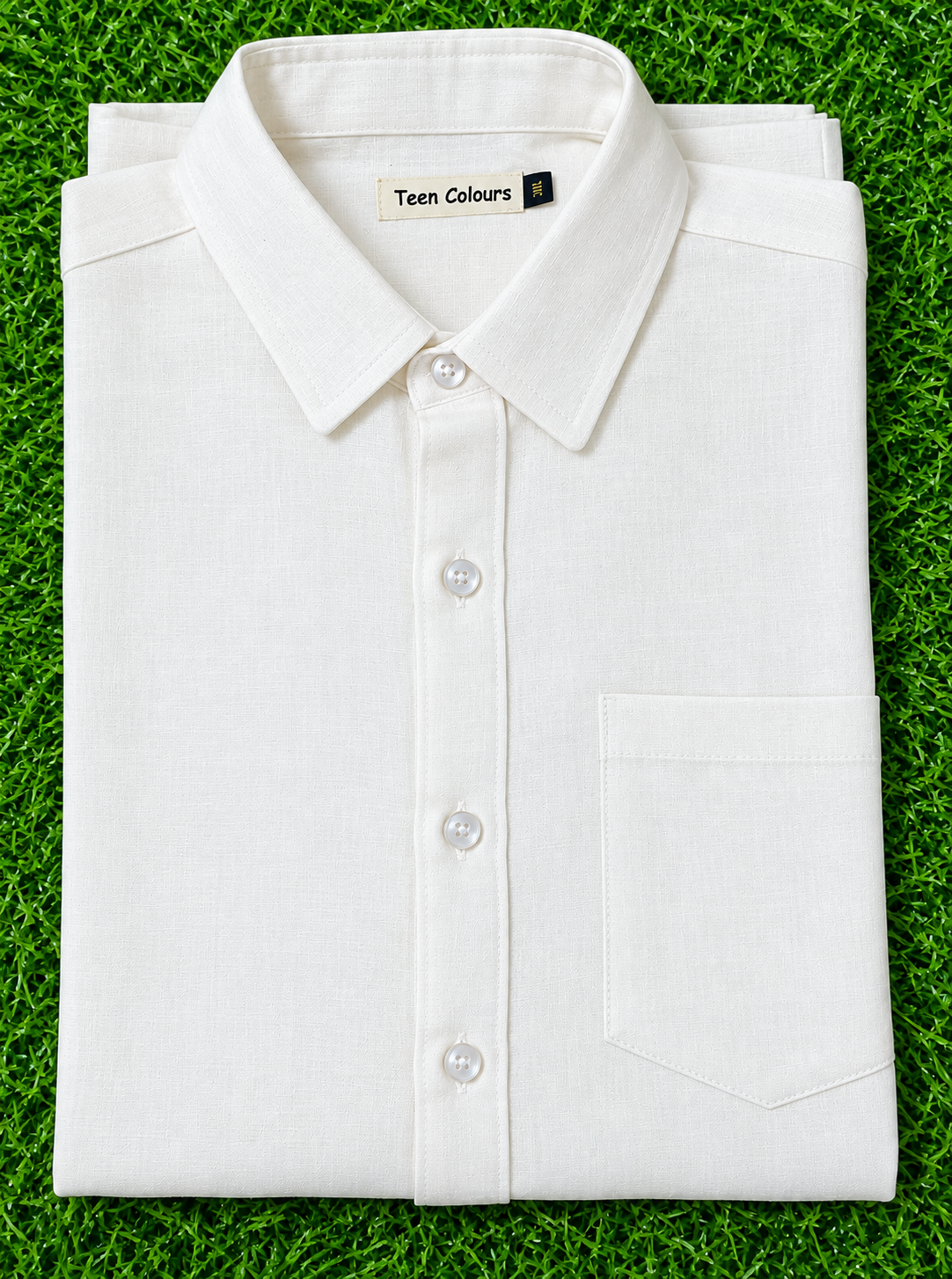 Men's White Linen Full Sleeve Shirt
